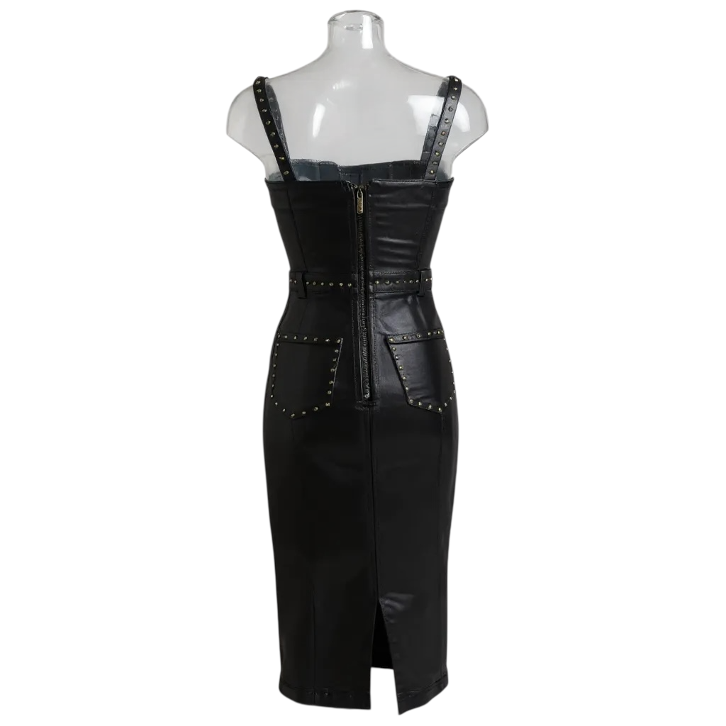 Versace Jeans Couture - Robe - Jean enduit - Clous - Made in Italy