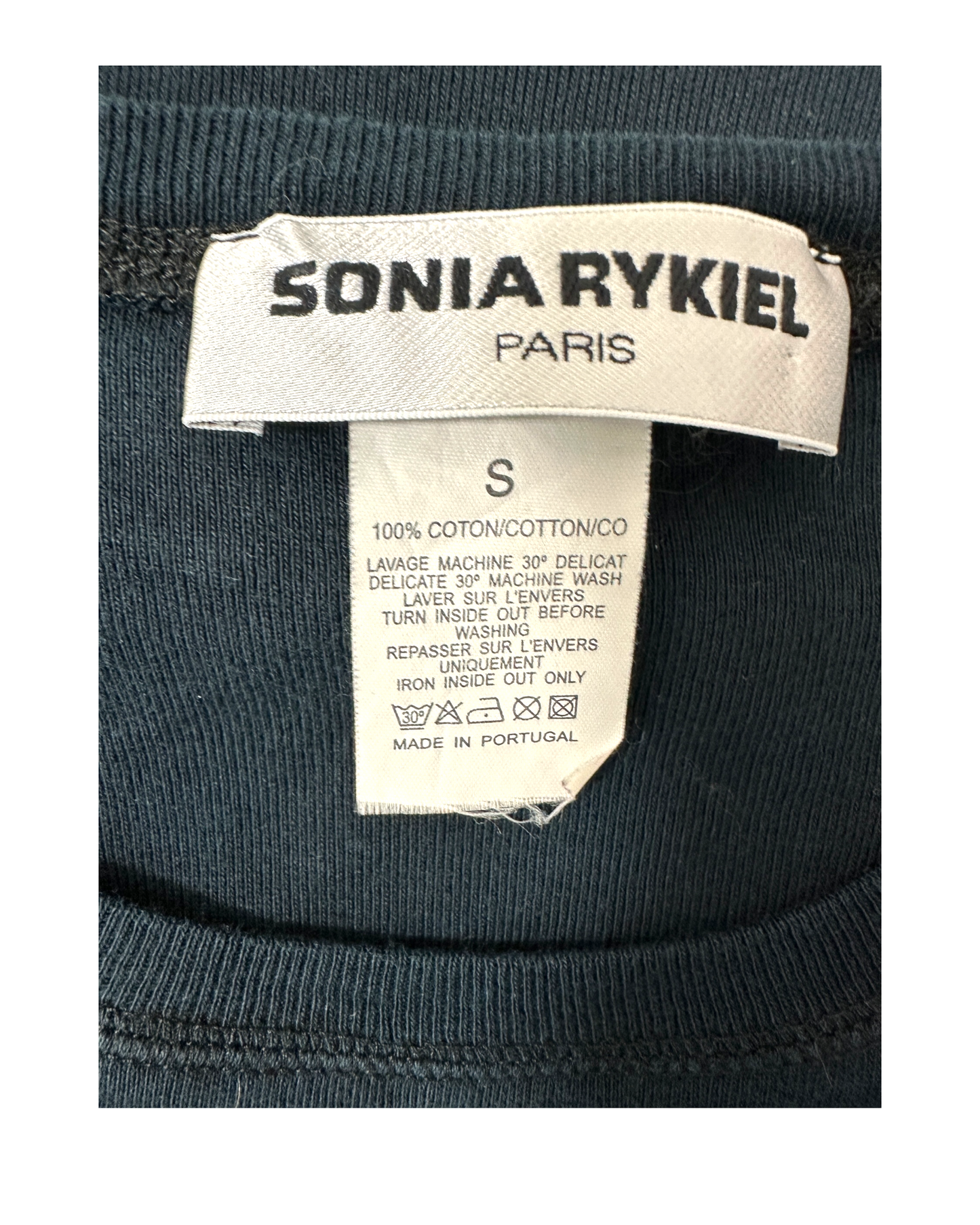 Sonia Rykiel Paris – T-shirt “I Love Rykiel” – Coton Noir – Strass Cristal – Made in Portugal