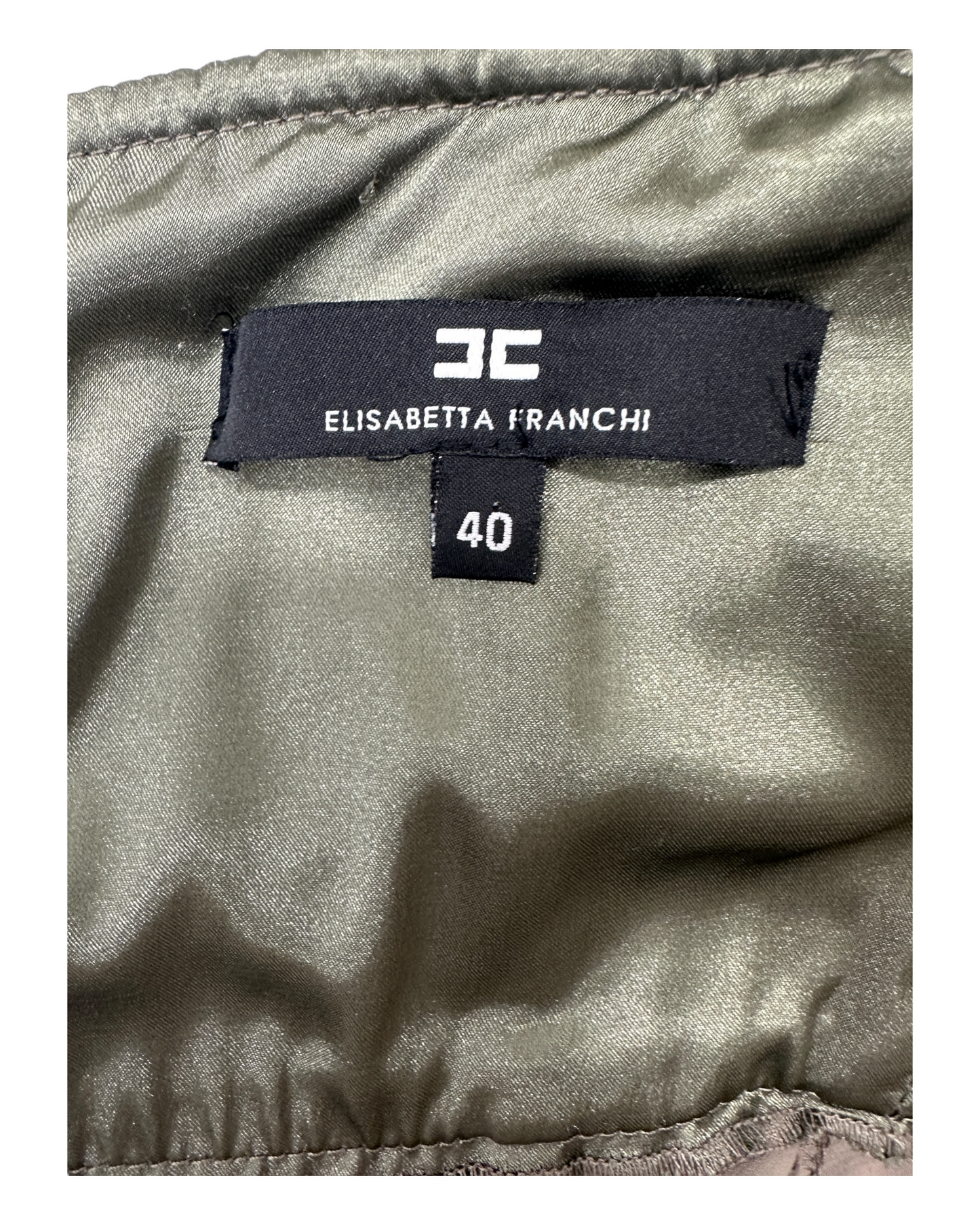 Elisabetta Franchi – Jupe Bustier Sculptante – Mesh Graphique – Made in Italy