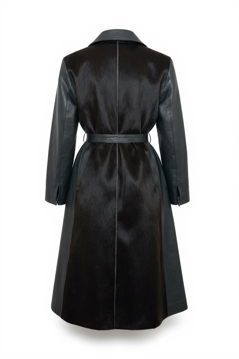 Sélection Paris Bonheur - Manteau Cuir - Marron - Années 70