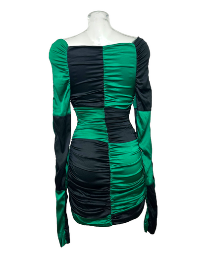 Angelo Tarlazzi - Robe Drapée à Manche Longue - Soie - Made in France