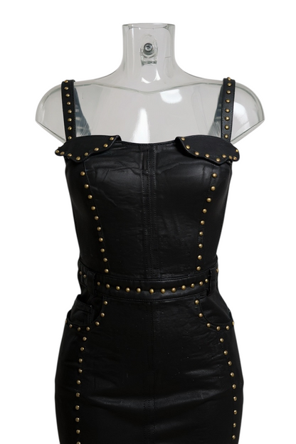 Versace Jeans Couture - Robe - Jean enduit -  Clous - Made in Italy