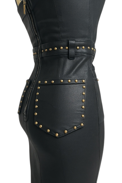 Versace Jeans Couture - Robe - Jean enduit -  Clous - Made in Italy