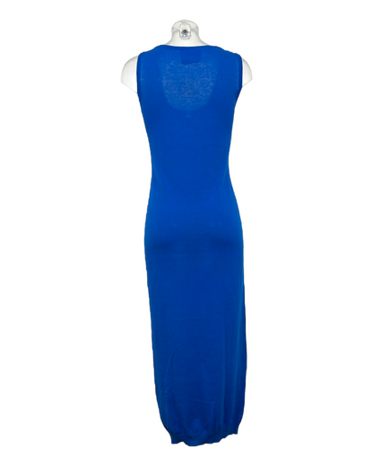 Boutique Moschino – Robe longue en maille imprimé poissons – Made in Italy