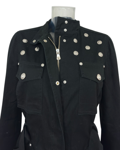 Versus Versace - Veste Jean - têtes de lions argent - Made in Italy