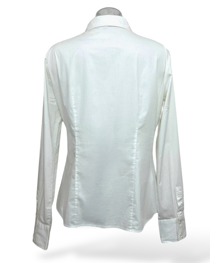 Just Cavalli – Chemise Blanche Cintrée – Patch Brodé – Made in Italy