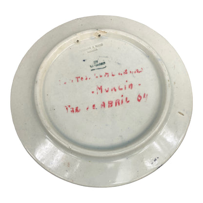 Plato Passeo 1964 Pintado a mano