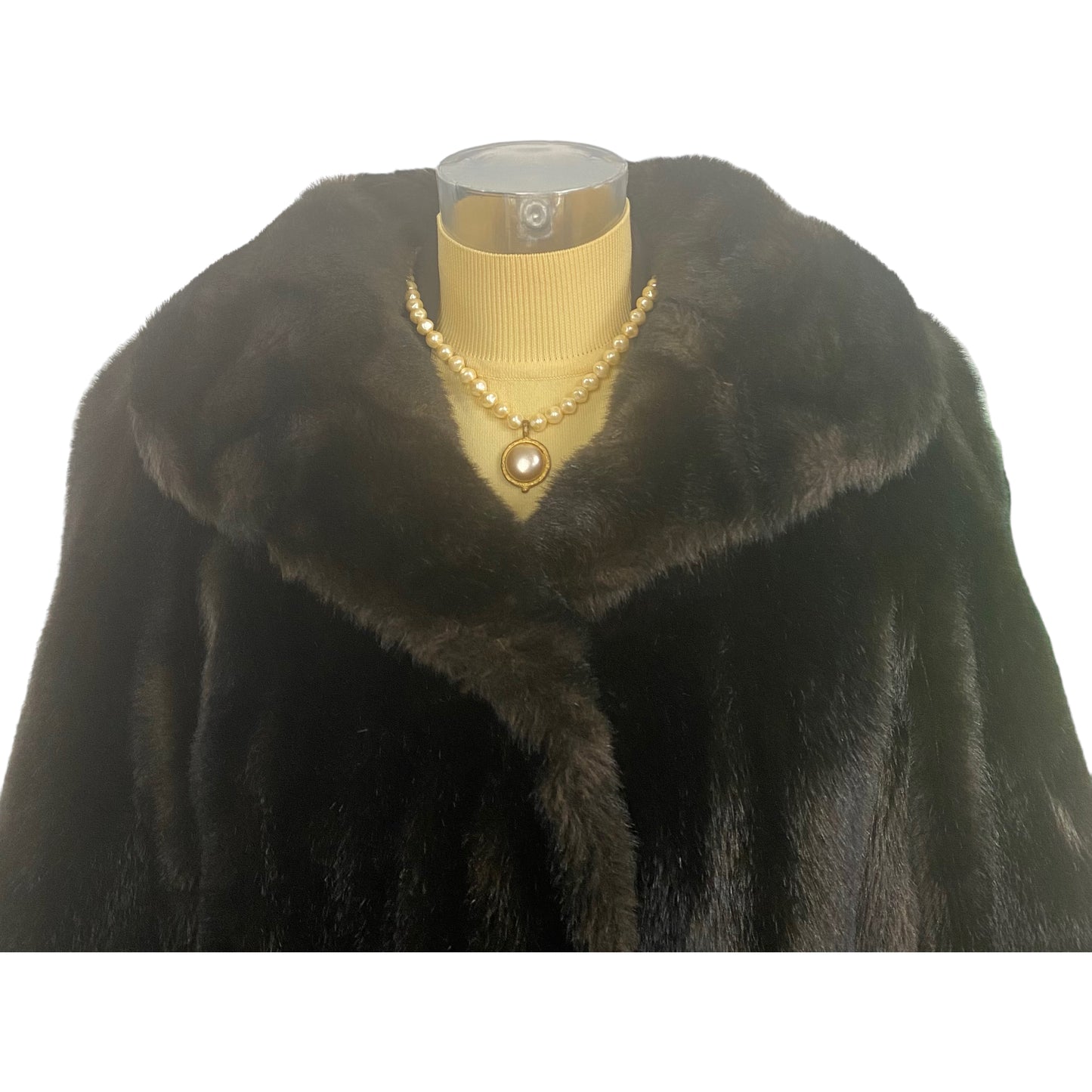 Vintage Faux Fur Coat Made In France