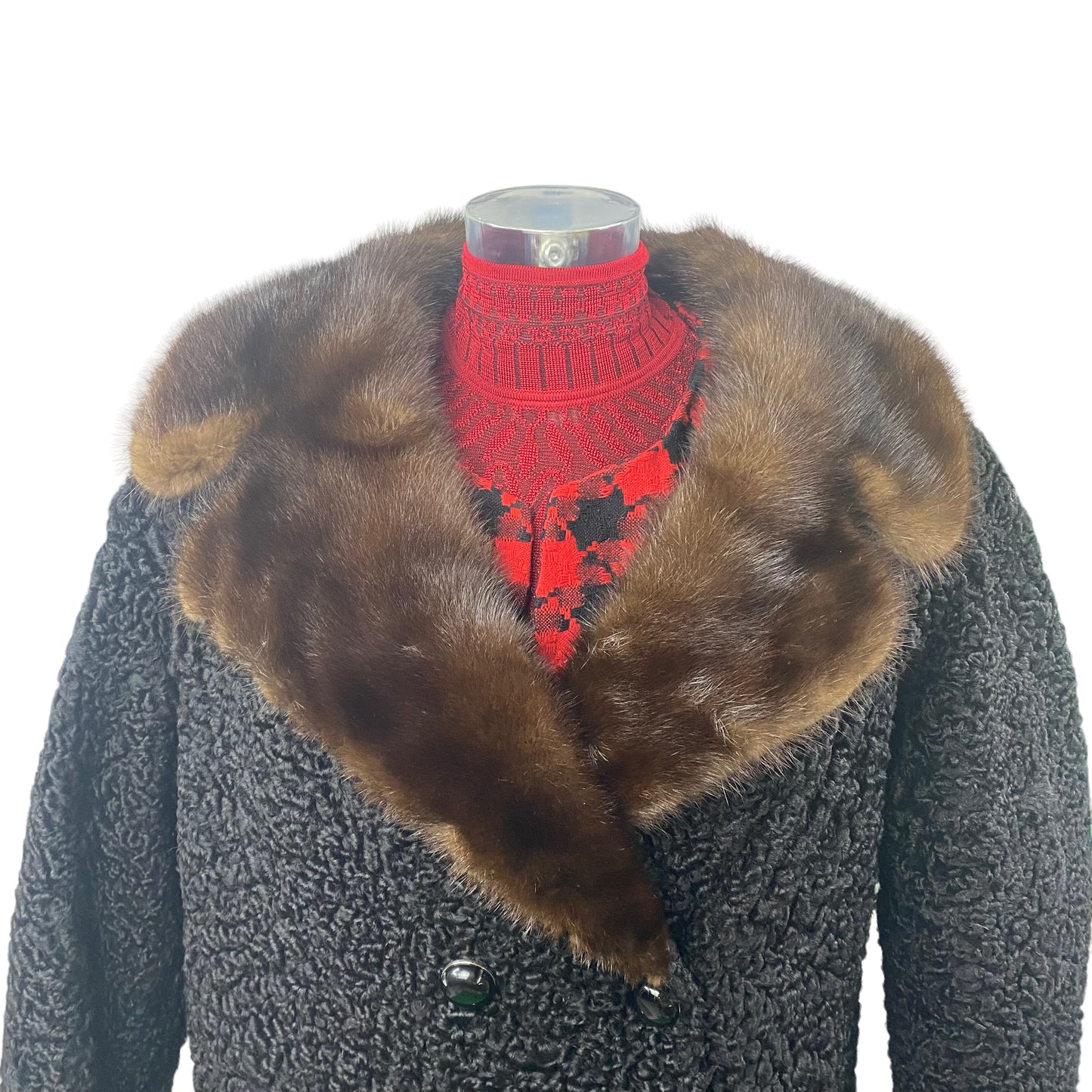 Vintage Fur Double Breasted Coat