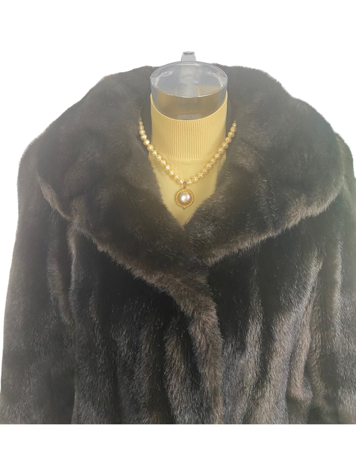 Vintage Faux Fur Coat Made In France