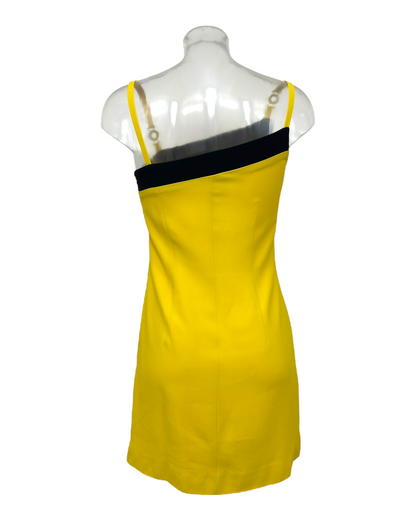 Versus Gianni Versace – Robe jaune haut asymétrique– Made in Italy