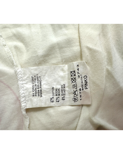 Pinko – Top Sans Manches – Imprimé Guitare Rouge – Made in Italy