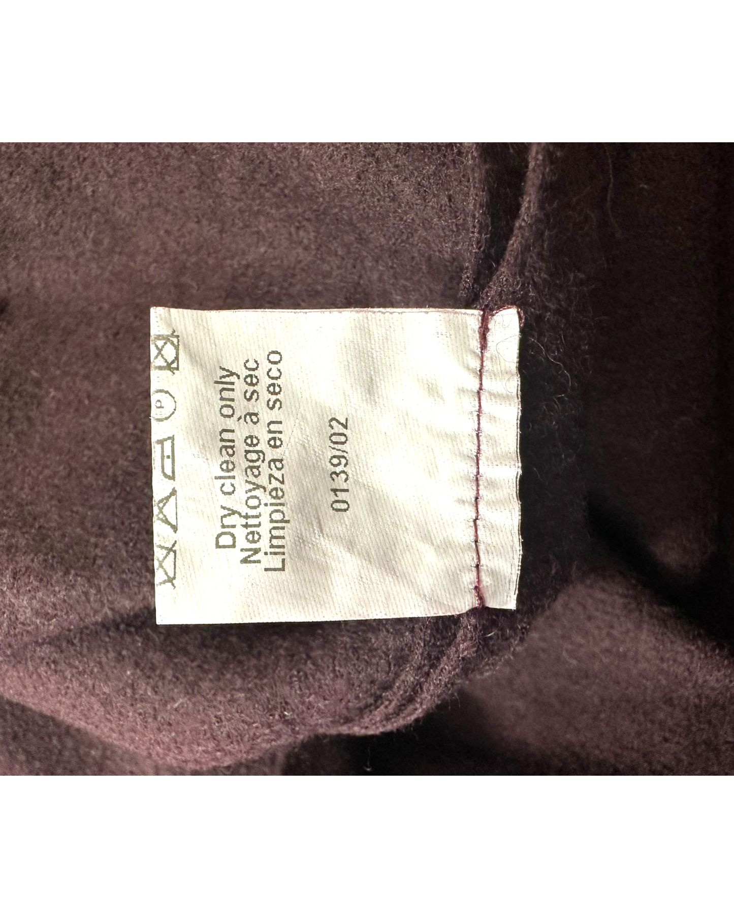 Pablo Gérard Darel – Ensemble Jupe & Veste – Laine Bouillie Chocolat Aubergine – Années 1990