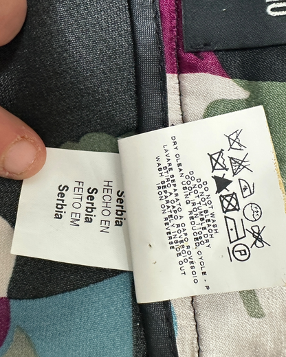 Love Moschino – Jupe Imprimée en Soie & Viscose – Fleurs Pop Multicolores – 2000s