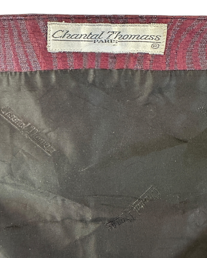 Chantal Thomass – Gilet Tailleur Échancré – Jacquard Prune & Noir – Made in France