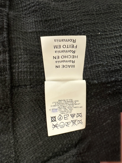 Moschino Jeans Donna – Veste Noire en Coton Texturé – Détails Brodés et Perles