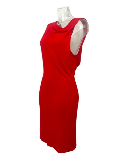 Gianni Versace – Robe rouge drapée dos nu – Made in Italy