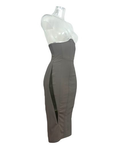 Elisabetta Franchi – Jupe Bustier Sculptante – Mesh Graphique  – Made in Italy