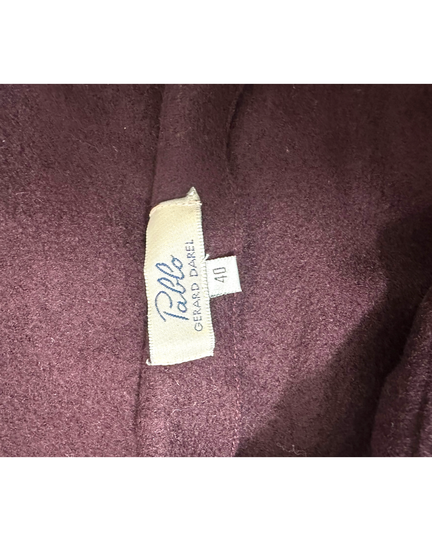 Pablo Gérard Darel – Ensemble Jupe & Veste – Laine Bouillie Chocolat Aubergine – Années 1990