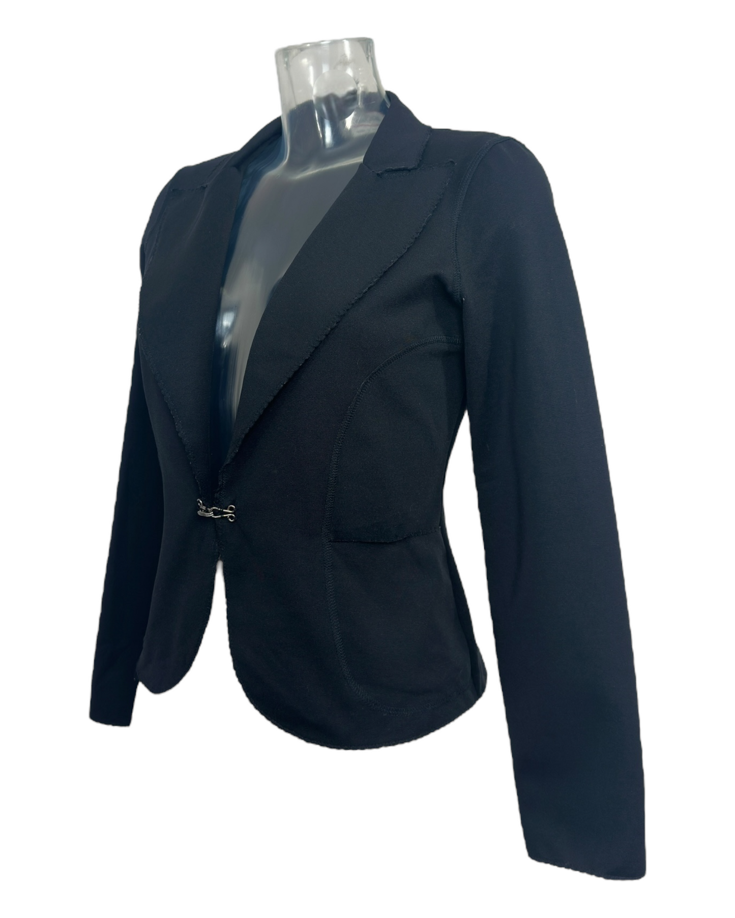 Max&Co. Tricot– Veste Cintrée en Tissu Stretch Noire – Made in Italy