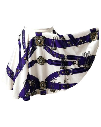 Versus Versace – Jupe Trapèze – Héritage Belt – Soie Jupon Tulle - Made in Italy