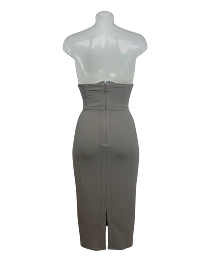 Elisabetta Franchi – Jupe Bustier Sculptante – Mesh Graphique  – Made in Italy