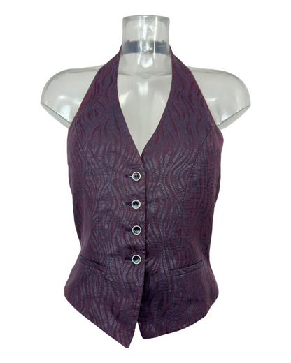 Chantal Thomass, Gilet Dos Nu, Tailleur Féminin, Prune, Vintage 2000, Made in France, Mode Parisienne, Paris Bonheur