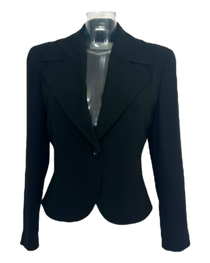 Max Mara – Veste Tailleur Noire Cintrée – Made in Italy