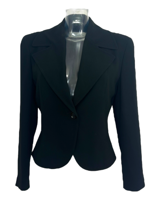 Max Mara – Veste Tailleur Noire Cintrée – Made in Italy