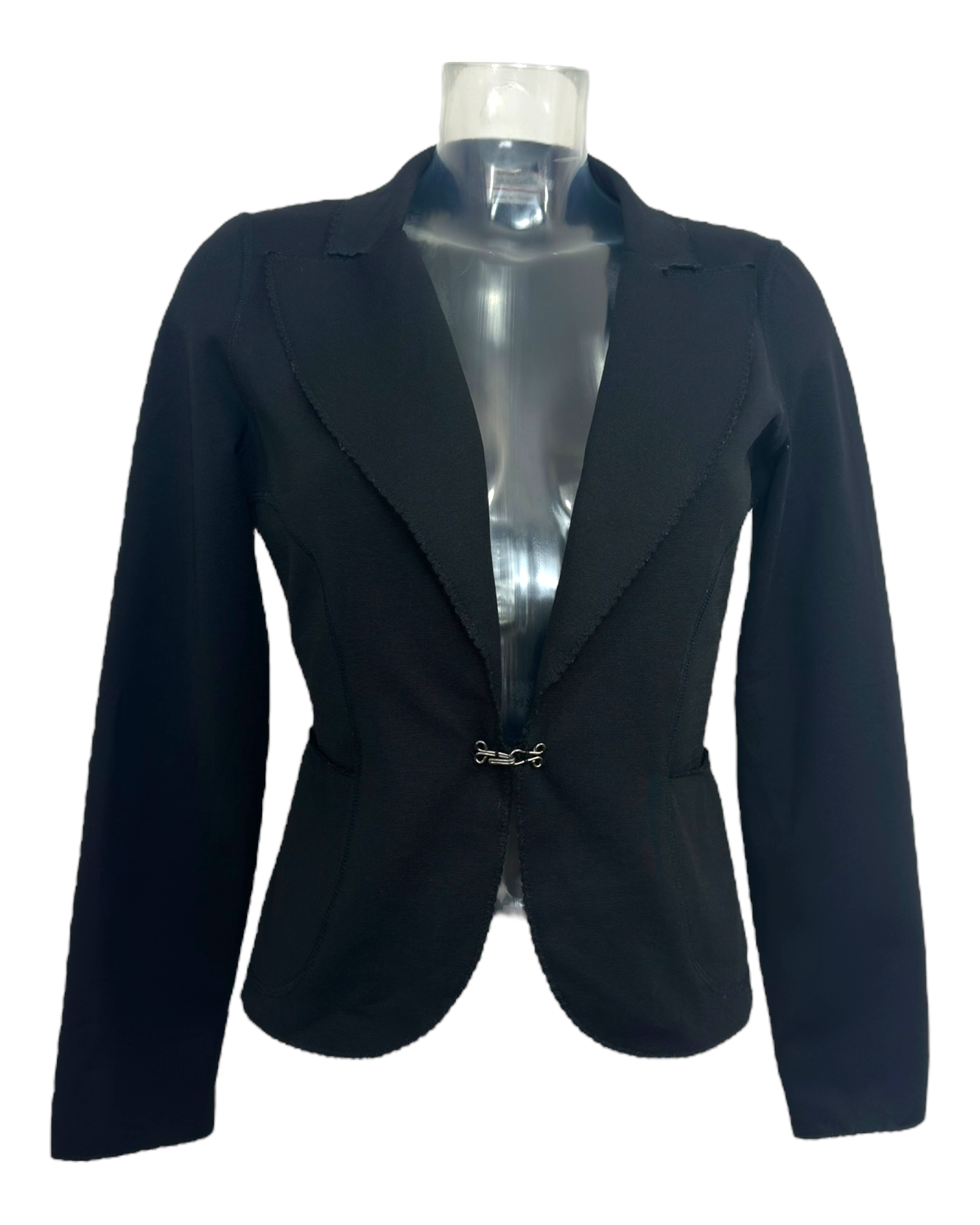 Max&Co. Tricot, veste noire, blazer femme, veste cintrée, made in Italy, Max Mara, veste stretch, chic italien, minimalisme féminin, prêt-à-porter italien | Paris Bonheur