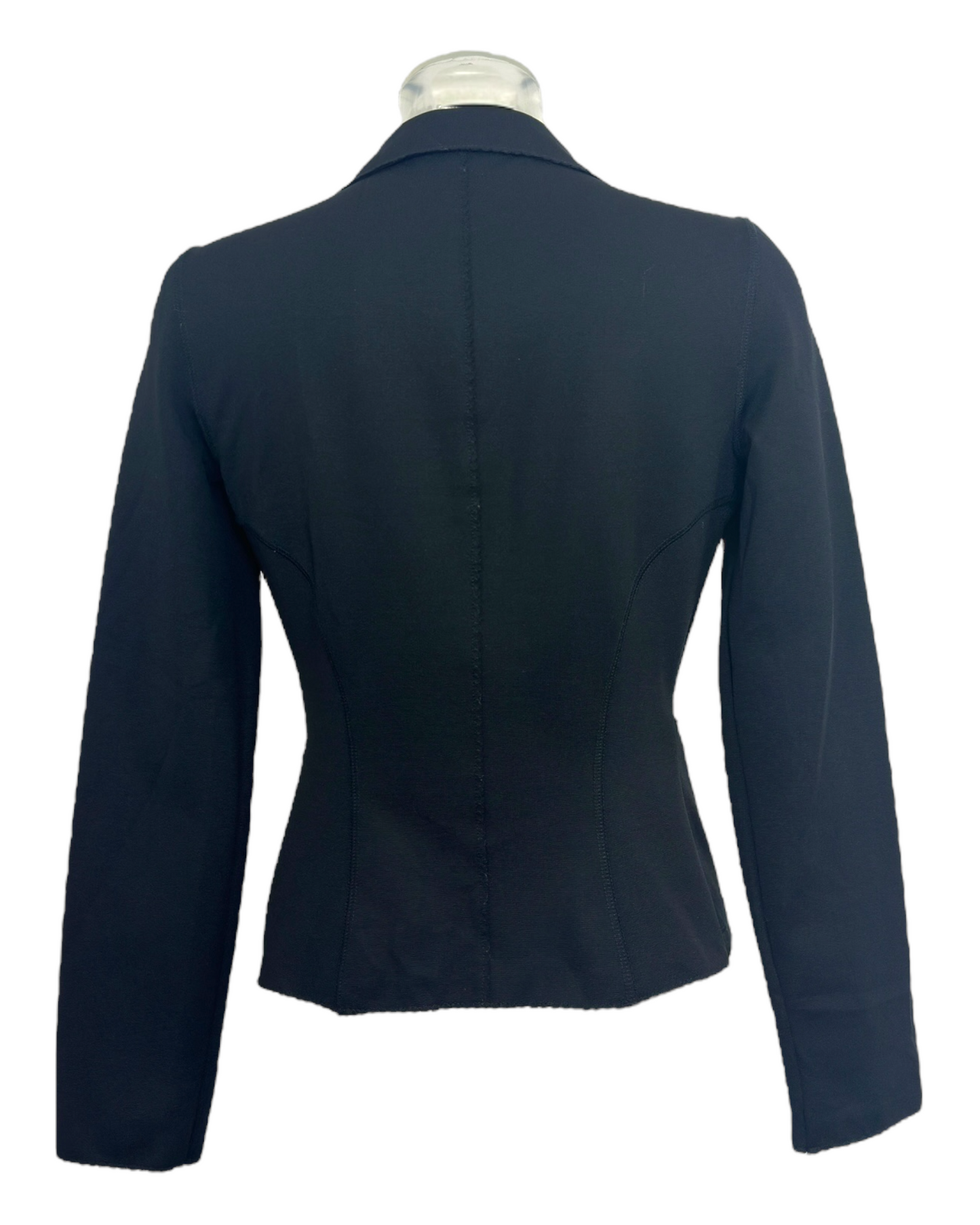 Max&Co. Tricot– Veste Cintrée en Tissu Stretch Noire – Made in Italy