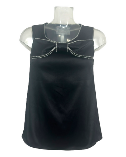 C/DC by Castelbajac – Haut noir à nœud zip – Circa 2000 | Sélection Paris Bonheur