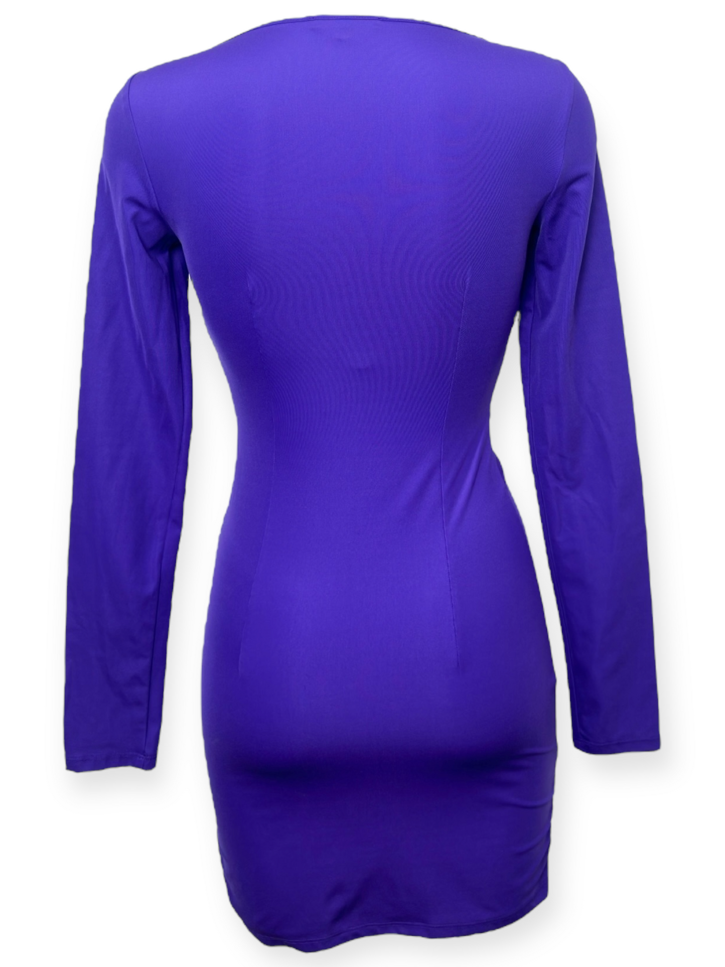 Patrizia Pepe – Robe Cut-Out Drapée – Violet électrique – Années 2010 – Made in Italy