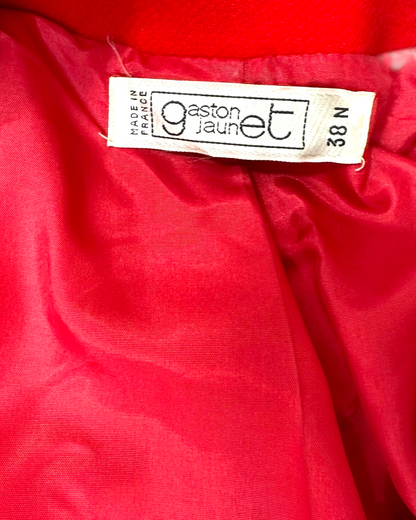 Gaston Jaunet – Manteau Rouge Double Boutonnage – Laine Française – Made in France