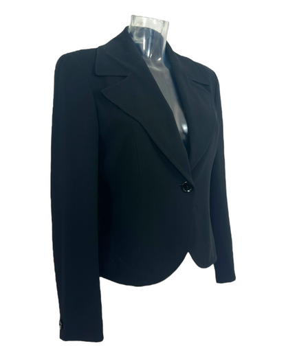 Max Mara – Veste Tailleur Noire Cintrée – Made in Italy