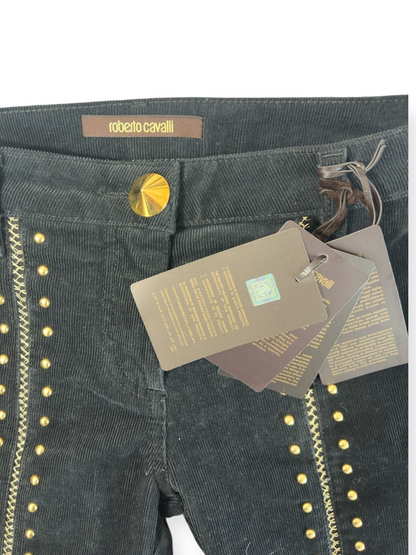 Roberto Cavalli - Pantalon velours - Clous dorés - Made in Italy