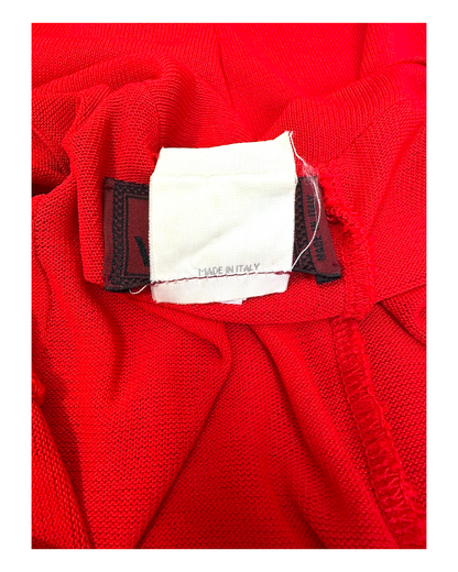 Gianni Versace – Robe rouge drapée dos nu – Made in Italy
