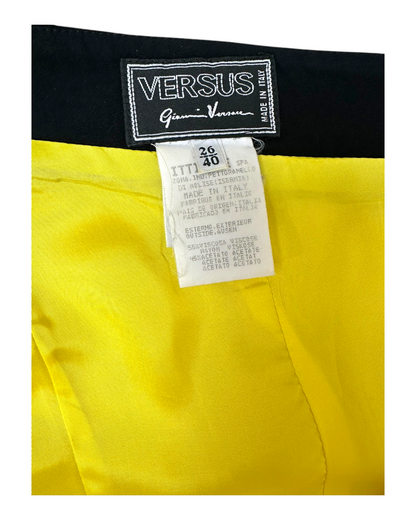Versus Gianni Versace – Robe jaune haut asymétrique– Made in Italy