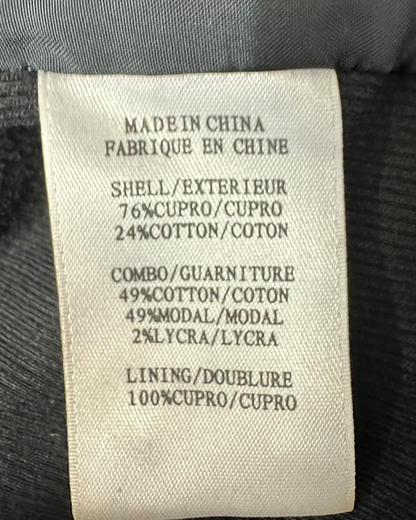 Helmut Lang – Veste Asymétrique Drapée – Cupro & Coton Noir – Années 2000