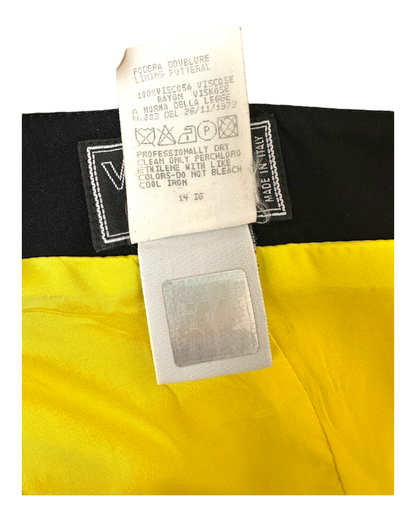 Versus Gianni Versace – Robe jaune haut asymétrique– Made in Italy