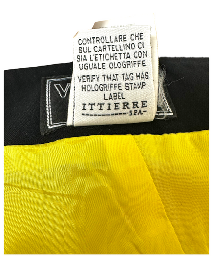 Versus Gianni Versace – Robe jaune haut asymétrique– Made in Italy