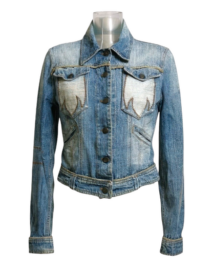 Roberto Cavalli - Veste Jean - Médaillon Cavalli - Made in Italy