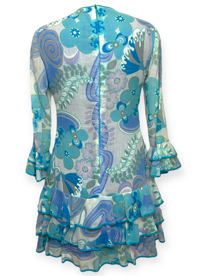 Sélection Paris Bonheur – Robe Psychédélique Volants – Années 70