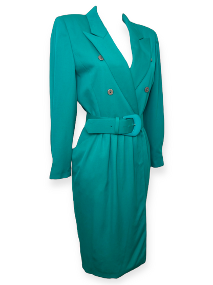 Sélection Paris Bonheur - Electre - Robe Tailleur Verte - Made in France