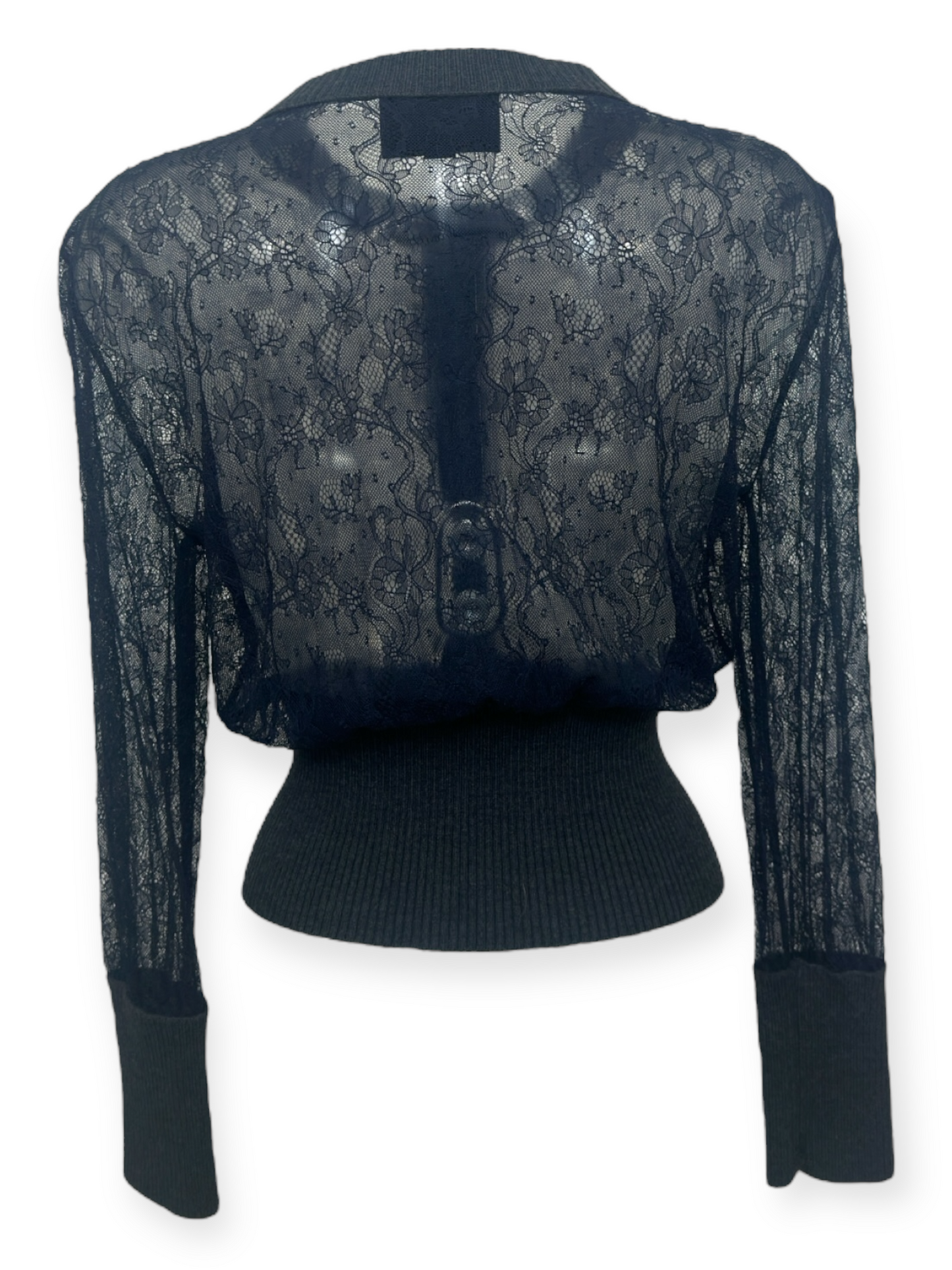 Dolce & Gabbana – Cardigan Dentelle Noire & Maille – Made in Italy