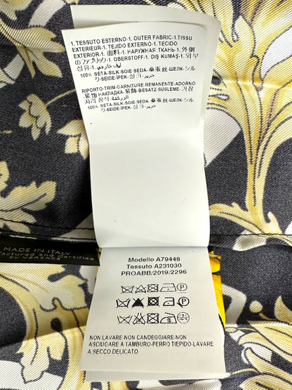 Versace – Jupe Plissée en Soie – Baroque Iconique – Made in Italy