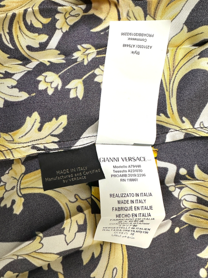 Versace – Jupe Plissée en Soie – Baroque Iconique – Made in Italy