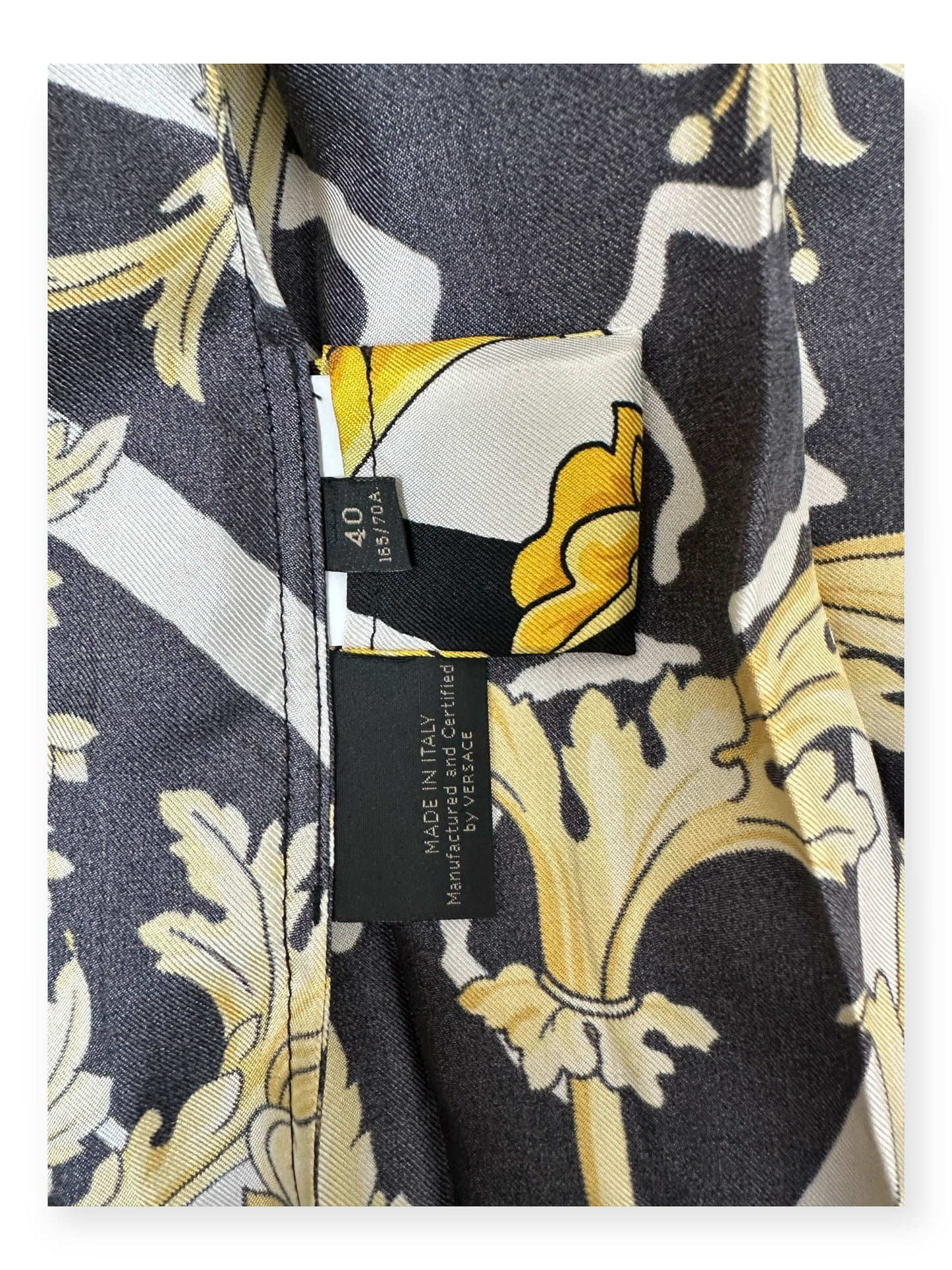 Versace – Jupe Plissée en Soie – Baroque Iconique – Made in Italy