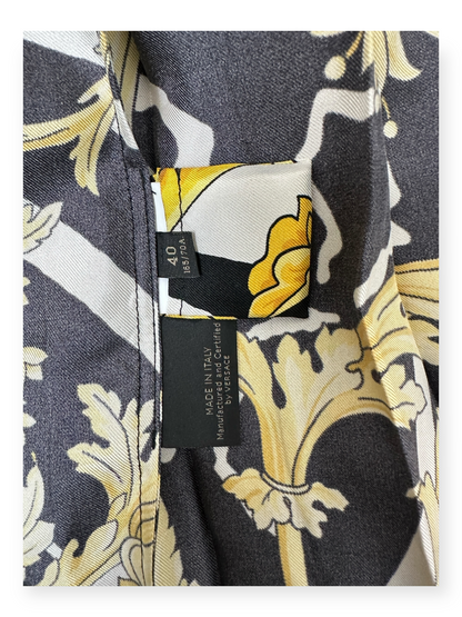 Versace – Jupe Plissée en Soie – Baroque Iconique – Made in Italy