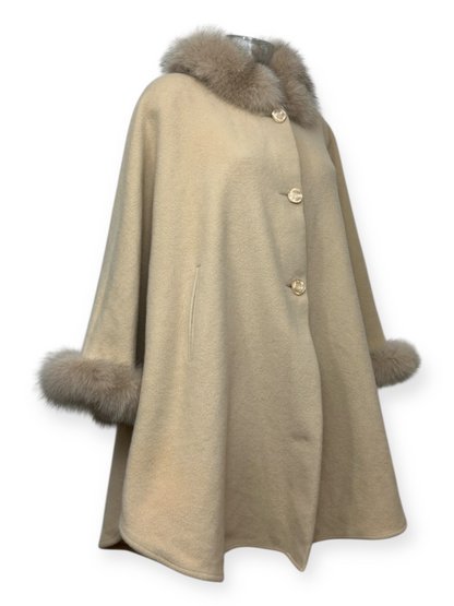 Sélection Paris Bonheur - Beldam Paris- Cape 90 col fourrure - Made in France